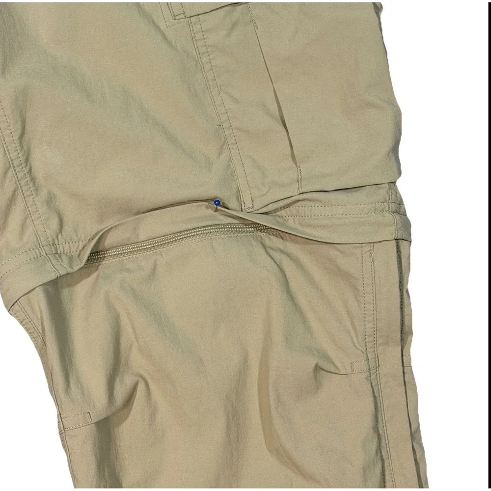 REI Co-op Convertible Cargo Pants Mens 38x32 Khaki Zip Off Hiking Utility - Picture 8 of 12